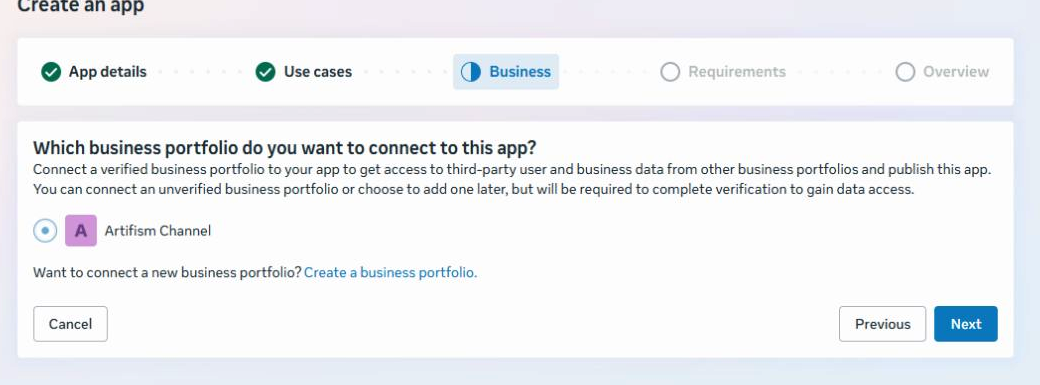 Select the platform Business Portfolio
