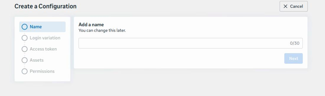 Start creating a Meta configuration